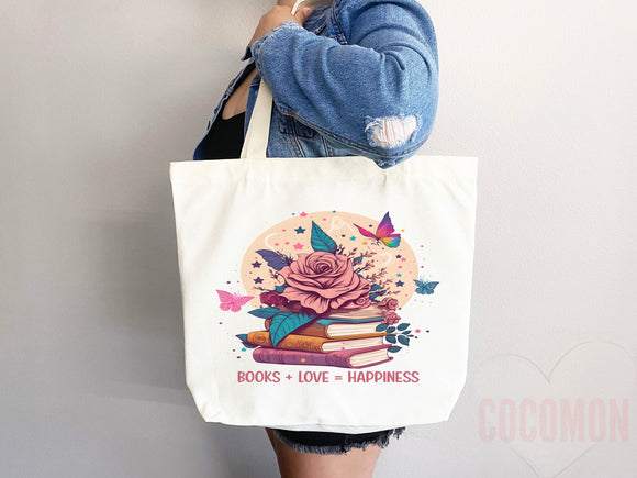 Book Lovers Tote School Bag Gift for Book Lover Gift For Bookworms Gift For Teachers Readers' Tote Library Tote Shopper Women's Tote for Her