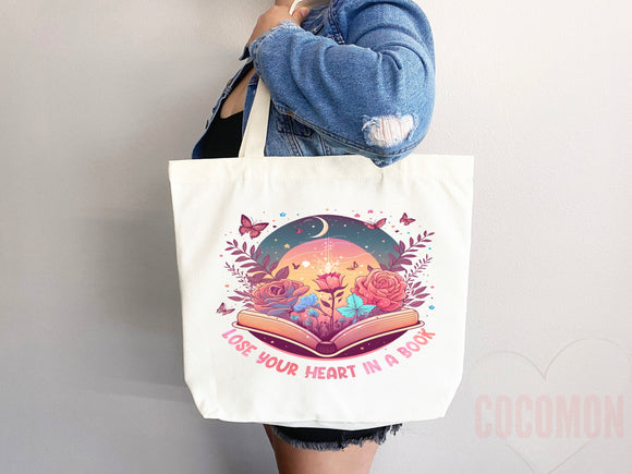 Book Lovers Tote School Bag Gift for Book Lover Gift For Bookworms Gift For Teachers Readers' Tote Library Tote Shopper Women's Tote for Her