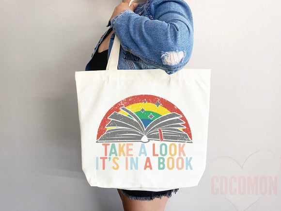Book Lovers Tote School Bag Gift for Book Lover Gift For Bookworms Gift For Teachers Readers' Tote Library Tote Shopper Women's Tote for Her