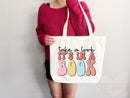 Book Lovers Tote School Bag Gift for Book Lover Gift For Bookworms Gift For Teachers Readers' Tote Library Tote Shopper Women's Tote for Her