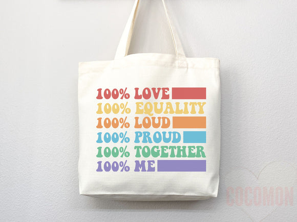 Pride Tote Bag LGBT Pride Tote LGBTQ Pride Bag Gift for Her Trans Pride Tote Shopper Women's Tote Lesbian Pride Gift Gay Pride Cute Tote Bag