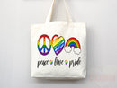 Pride Tote Bag LGBT Pride Tote LGBTQ Pride Bag Gift for Her Trans Pride Tote Shopper Women's Tote Lesbian Pride Gift Gay Pride Cute Tote Bag
