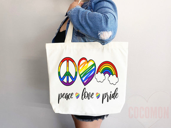 Pride Tote Bag LGBT Pride Tote LGBTQ Pride Bag Gift for Her Trans Pride Tote Shopper Women's Tote Lesbian Pride Gift Gay Pride Cute Tote Bag