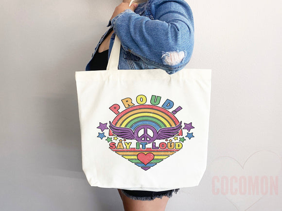 Pride Tote Bag LGBT Pride Tote LGBTQ Pride Bag Gift for Her Trans Pride Tote Shopper Women's Tote Lesbian Pride Gift Gay Pride Cute Tote Bag