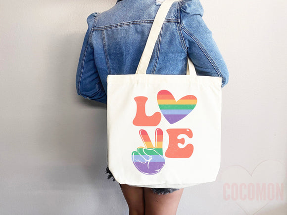 Pride Tote Bag LGBT Pride Tote LGBTQ Pride Bag Gift for Her Trans Pride Tote Shopper Women's Tote Lesbian Pride Gift Gay Pride Cute Tote Bag