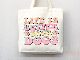 Dog Mom Tote Bag — Gift for Dog Lover (005)