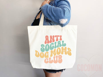 Dog Mom Tote Bag Gift For Dog Mom Animal Lover Tote Shopper Dog Lover Bag New Dog Mom Gift for Her Puppy Mom Tote Shopper Women's Tote Bag