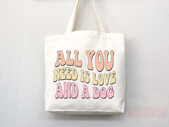 Dog Mom Tote Bag Gift For Dog Mom Animal Lover Tote Shopper Dog Lover Bag New Dog Mom Gift for Her Puppy Mom Tote Shopper Women's Tote Bag