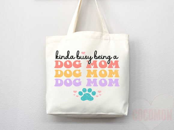Dog Mom Tote Bag Gift For Dog Mom Animal Lover Tote Shopper Dog Lover Bag New Dog Mom Gift for Her Puppy Mom Tote Shopper Women's Tote Bag