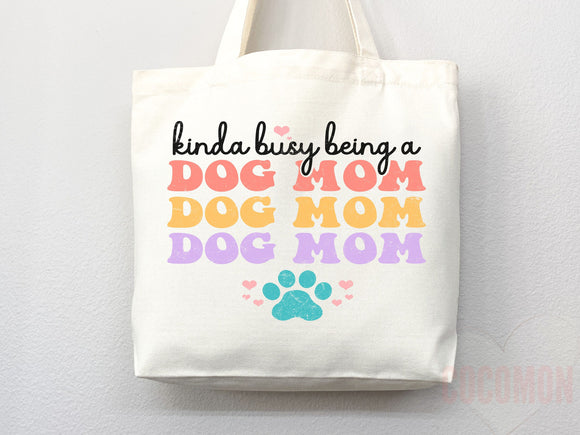 Dog Mom Tote Bag Gift For Dog Mom Animal Lover Tote Shopper Dog Lover Bag New Dog Mom Gift for Her Puppy Mom Tote Shopper Women's Tote Bag