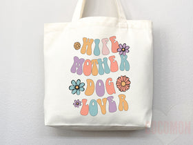 Dog Mom Tote Bag — Gift for Dog Lover (012)