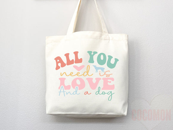 Dog Mom Tote Bag Gift For Dog Mom Animal Lover Tote Shopper Dog Lover Bag New Dog Mom Gift for Her Puppy Mom Tote Shopper Women's Tote Bag