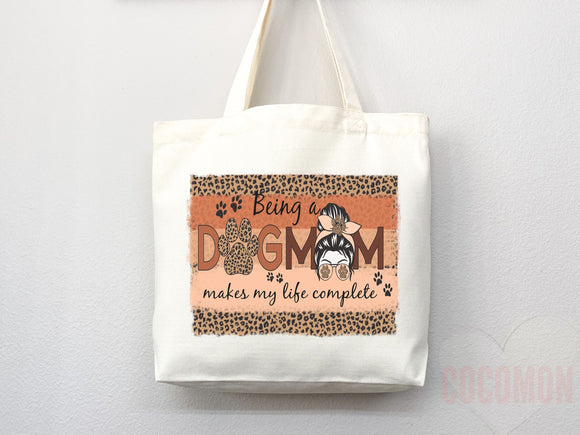 Dog Mom Tote Bag Gift For Dog Mom Animal Lover Tote Shopper Dog Lover Bag New Dog Mom Gift for Her Puppy Mom Tote Shopper Women's Tote Bag