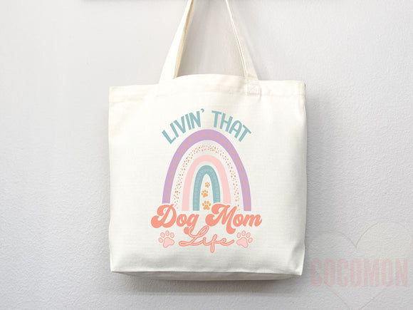 Dog Mom Tote Bag Gift For Dog Mom Animal Lover Tote Shopper Dog Lover Bag New Dog Mom Gift for Her Puppy Mom Tote Shopper Women's Tote Bag