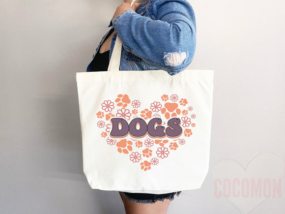 Dog Mom Tote Bag Gift For Dog Mom Animal Lover Tote Shopper Dog Lover Bag New Dog Mom Gift for Her Puppy Mom Tote Shopper Women's Tote Bag