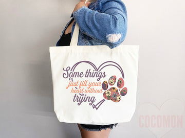Dog Mom Tote Bag Gift For Dog Mom Animal Lover Tote Shopper Dog Lover Bag New Dog Mom Gift for Her Puppy Mom Tote Shopper Women's Tote Bag