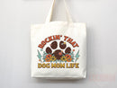 Dog Mom Tote Bag Gift For Dog Mom Animal Lover Tote Shopper Dog Lover Bag New Dog Mom Gift for Her Puppy Mom Tote Shopper Women's Tote Bag