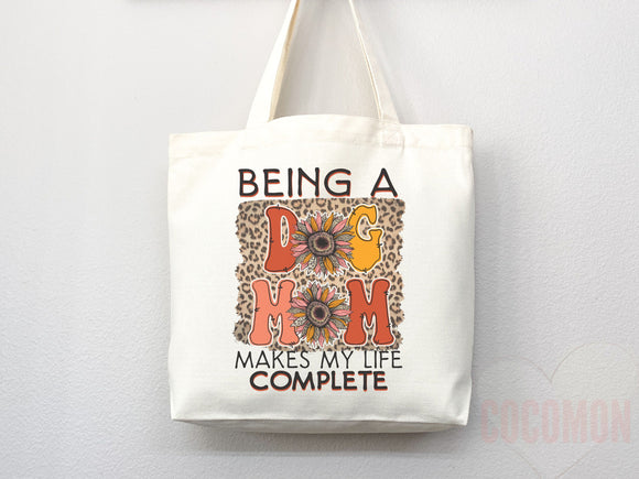 Dog Mom Tote Bag Gift For Dog Mom Animal Lover Tote Shopper Dog Lover Bag New Dog Mom Gift for Her Puppy Mom Tote Shopper Women's Tote Bag