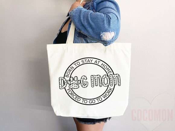 Dog Mom Tote Bag Gift For Dog Mom Animal Lover Tote Shopper Dog Lover Bag New Dog Mom Gift for Her Puppy Mom Tote Shopper Women's Tote Bag