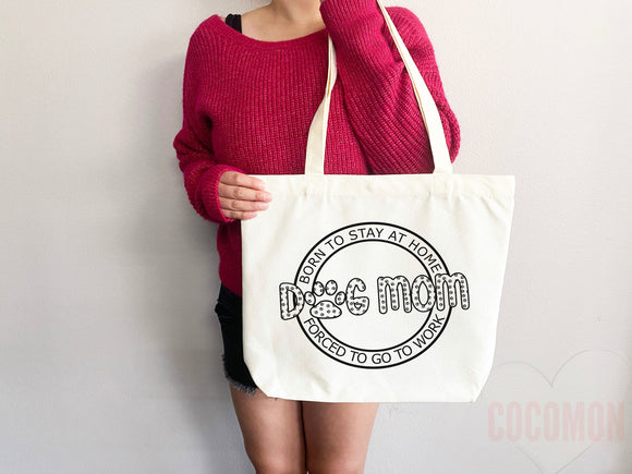 Dog Mom Tote Bag Gift For Dog Mom Animal Lover Tote Shopper Dog Lover Bag New Dog Mom Gift for Her Puppy Mom Tote Shopper Women's Tote Bag