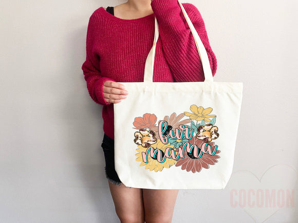 Dog Mom Tote Bag Gift For Dog Mom Animal Lover Tote Shopper Dog Lover Bag New Dog Mom Gift for Her Puppy Mom Tote Shopper Women's Tote Bag