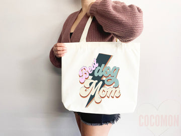 Dog Mom Tote Bag Gift For Dog Mom Animal Lover Tote Shopper Dog Lover Bag New Dog Mom Gift for Her Puppy Mom Tote Shopper Women's Tote Bag