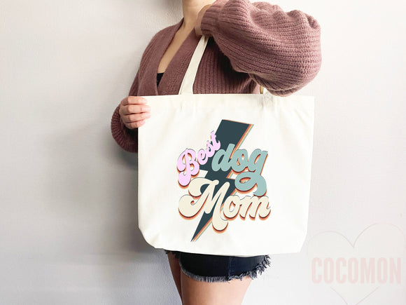 Dog Mom Tote Bag Gift For Dog Mom Animal Lover Tote Shopper Dog Lover Bag New Dog Mom Gift for Her Puppy Mom Tote Shopper Women's Tote Bag