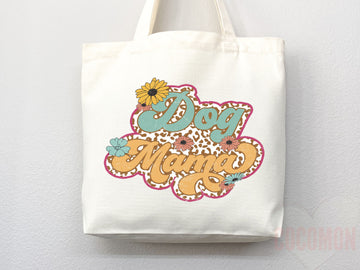 Dog Mom Tote Bag Gift For Dog Mom Animal Lover Tote Shopper Dog Lover Bag New Dog Mom Gift for Her Puppy Mom Tote Shopper Women's Tote Bag