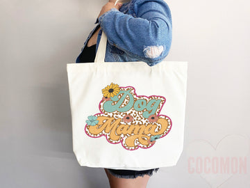 Dog Mom Tote Bag Gift For Dog Mom Animal Lover Tote Shopper Dog Lover Bag New Dog Mom Gift for Her Puppy Mom Tote Shopper Women's Tote Bag