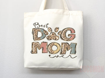Dog Mom Tote Bag Gift For Dog Mom Animal Lover Tote Shopper Dog Lover Bag New Dog Mom Gift for Her Puppy Mom Tote Shopper Women's Tote Bag