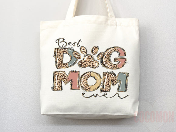 Dog Mom Tote Bag Gift For Dog Mom Animal Lover Tote Shopper Dog Lover Bag New Dog Mom Gift for Her Puppy Mom Tote Shopper Women's Tote Bag