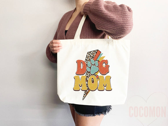 Dog Mom Tote Bag Gift For Dog Mom Animal Lover Tote Shopper Dog Lover Bag New Dog Mom Gift for Her Puppy Mom Tote Shopper Women's Tote Bag