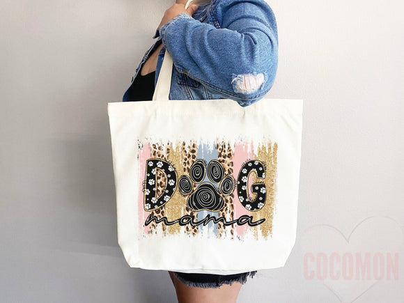 Dog Mom Tote Bag Gift For Dog Mom Animal Lover Tote Shopper Dog Lover Bag New Dog Mom Gift for Her Puppy Mom Tote Shopper Women's Tote Bag