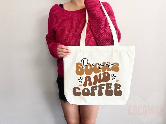 Dog Mom Tote Bag Coffee Lover Gift For Dog Mom Animal Lover Tote Shopper Dog Lover Bag New Dog Mom Gift for Her Puppy Mom Women's Tote Bag