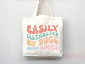 Dog Mom Tote Bag Book Lover Gift For Dog Mom Animal Lover Tote Shopper Dog Lover Bag New Dog Mom Gift for Her Puppy Mom Women's Tote Bag