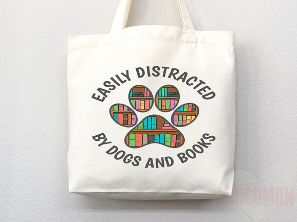 Dog Mom Tote Bag Book Lover Gift For Dog Mom Animal Lover Tote Shopper Dog Lover Bag New Dog Mom Gift for Her Puppy Mom Women's Tote Bag