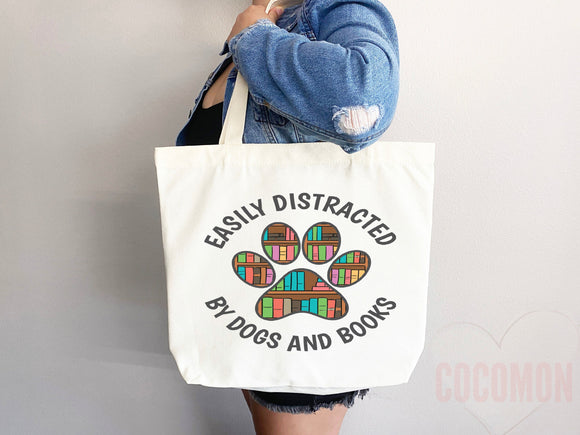 Dog Mom Tote Bag Book Lover Gift For Dog Mom Animal Lover Tote Shopper Dog Lover Bag New Dog Mom Gift for Her Puppy Mom Women's Tote Bag