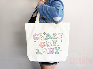 Cat Mom Tote Bag Gift For Cat Mom Animal Lover Tote Shopper Cat Lover Bag New Cat Mom Gift for Her Kitten Mom Tote Shopper Women's Tote Bag
