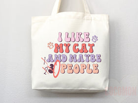 Cat Mom Tote Bag — Gift for Cat Lover (007)