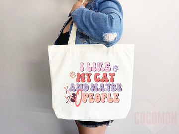 Cat Mom Tote Bag Gift For Cat Mom Animal Lover Tote Shopper Cat Lover Bag New Cat Mom Gift for Her Kitten Mom Tote Shopper Women's Tote Bag