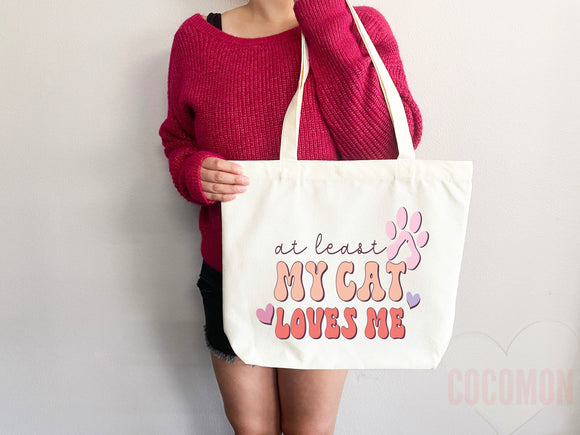 Cat Mom Tote Bag Gift For Cat Mom Animal Lover Tote Shopper Cat Lover Bag New Cat Mom Gift for Her Kitten Mom Tote Shopper Women's Tote Bag