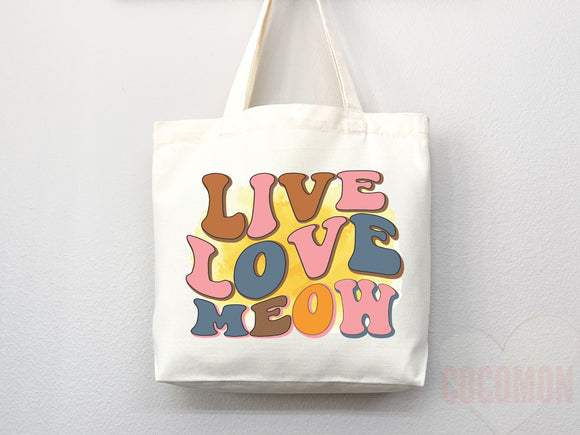 Cat Mom Tote Bag Gift For Cat Mom Animal Lover Tote Shopper Cat Lover Bag New Cat Mom Gift for Her Kitten Mom Tote Shopper Women's Tote Bag