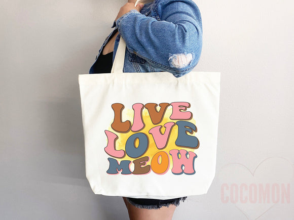 Cat Mom Tote Bag Gift For Cat Mom Animal Lover Tote Shopper Cat Lover Bag New Cat Mom Gift for Her Kitten Mom Tote Shopper Women's Tote Bag