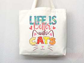 Cat Mom Tote Bag — Gift for Cat Lover (019)