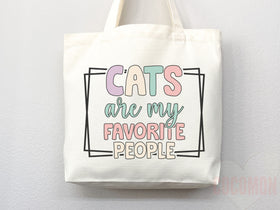 Cat Mom Tote Bag — Gift for Cat Lover (020)