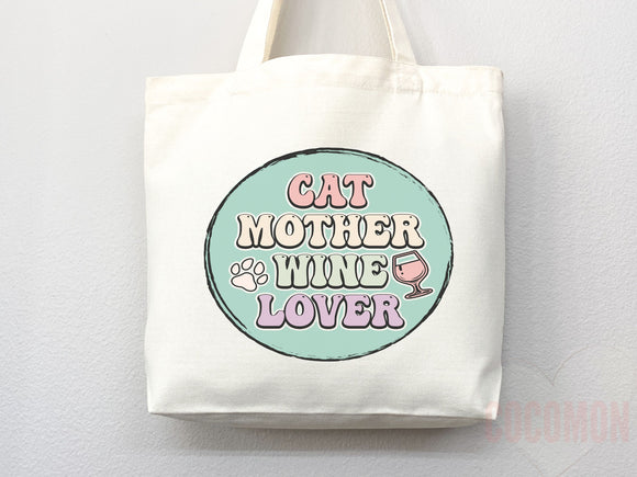 Cat Mom Tote Bag Gift For Cat Mom Animal Lover Tote Shopper Cat Lover Bag New Cat Mom Gift for Her Kitten Mom Tote Shopper Women's Tote Bag