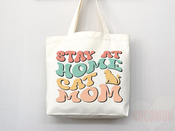 Cat Mom Tote Bag Gift For Cat Mom Animal Lover Tote Shopper Cat Lover Bag New Cat Mom Gift for Her Kitten Mom Tote Shopper Women's Tote Bag
