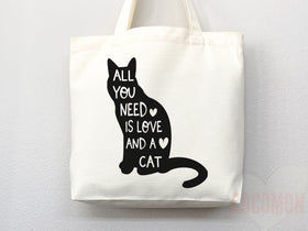 Cat Mom Tote Bag — Gift for Cat Lover (029)