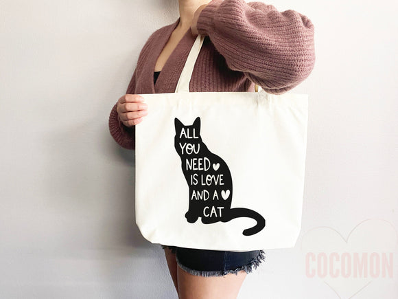 Cat Mom Tote Bag Gift For Cat Mom Animal Lover Tote Shopper Cat Lover Bag New Cat Mom Gift for Her Kitten Mom Tote Shopper Women's Tote Bag