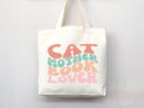 Cat Mom Tote Bag Book Lover Gift For Cat Mom Animal Lover Tote Shopper Cat Lover Bag New Cat Mom Gift for Her Kitten Mom Tote Women's Tote